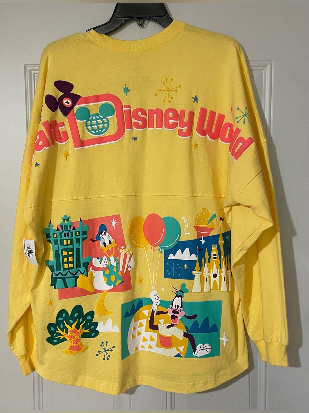 Walt Disney World Spirit Jersey Adult Medium Yellow Play In The Park Oversized - Picture 6 of 8